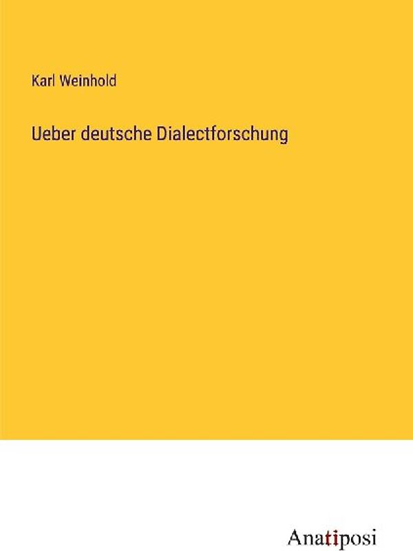 Ueber deutsche Dialectforschung