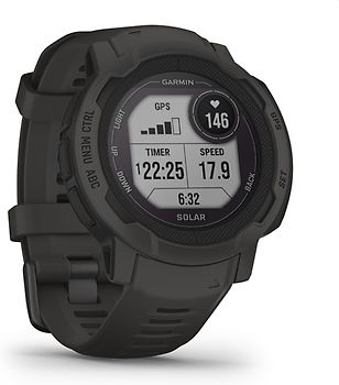 Garmin Instinct 2 Solar 45 mm noir et bracelet en silicone noir