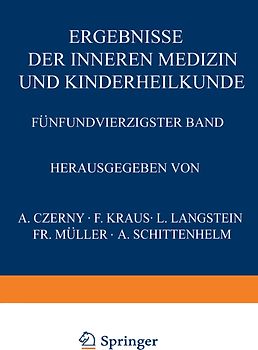 Ergebnisse der Inneren Medizin und Kinderheilkunde