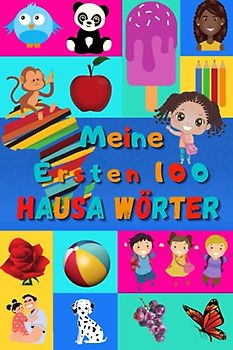 Meine ersten 100 Hausa Wörter: Hausa lernen für Kinder von 2 - 6 Jahren, Babys, Kindergarten | Bilderbuch : 100 schöne farbige Bilder mit Hausa und Deutschen Wörtern