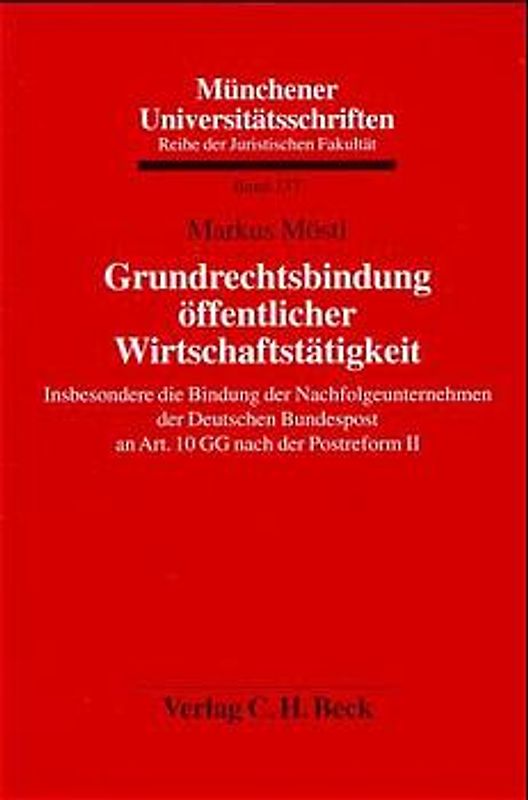Grundrechtsbindung öffentlicher Wirtschaftstätigkeit