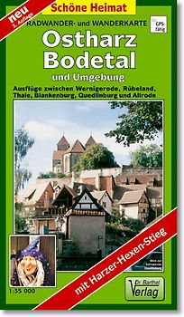 Radwander- und Wanderkarte Ostharz, Bodetal und Umgebung
