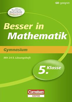 Besser in der Sekundarstufe I - Gymnasium / 5. Schuljahr - Übungsbuch mit separatem Lösungsheft (24 S.)