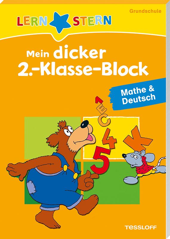 LERNSTERN Mein dicker 2.-Klasse-Block Mathe & Deutsch
