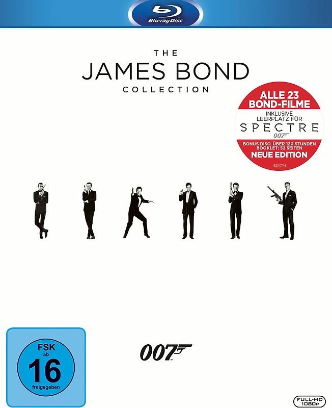 Bond BD Collection inkl. Leerplatz Spectre & Bonus Disc & 52-seitiges Booklet (24 Discs) [Blu-ray] Blu-ray Disc