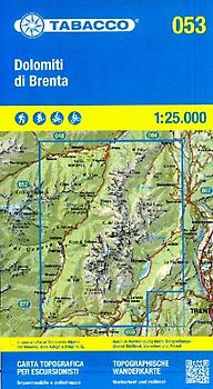 Tabacco Wandern Dolomiti Brenta 1:25000