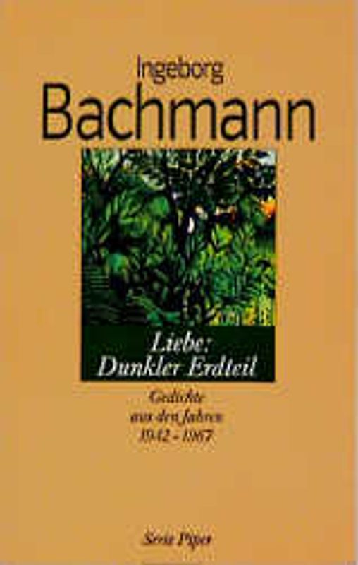 Liebe: Dunkler Erdteil. Gedichte aus den Jahren 1942-1967