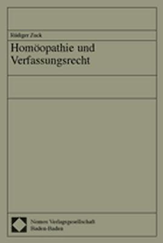 Homöopathie und Verfassungsrecht