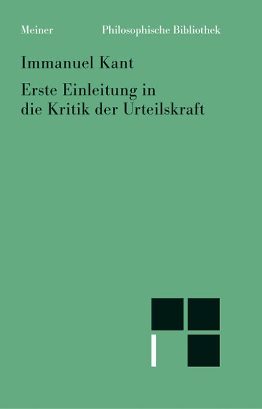 Erste Einleitung in die Kritik der Urteilskraft