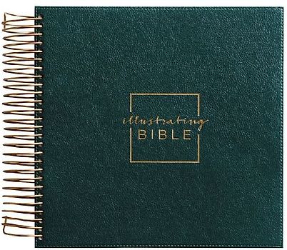 Illustrating Bible CSB - Spiral Bound Bible Journal, Green