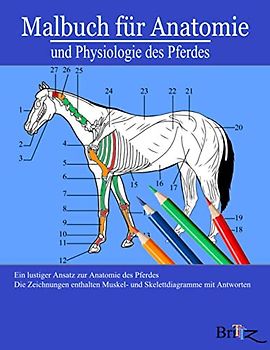 Malbuch für Anatomie und Physiologie des Pferdes: – Eine detaillierte Anleitung zur Anatomie des Pferdes mit Antworten Perfektes Geschenk für ... Tierliebhaber, Erwachsene und Jugendliche