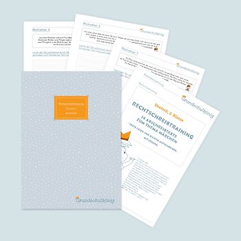 Rechtschreibtraining für die 2. Klasse: 14 Abschreibtexte zum Thema “Märchen”