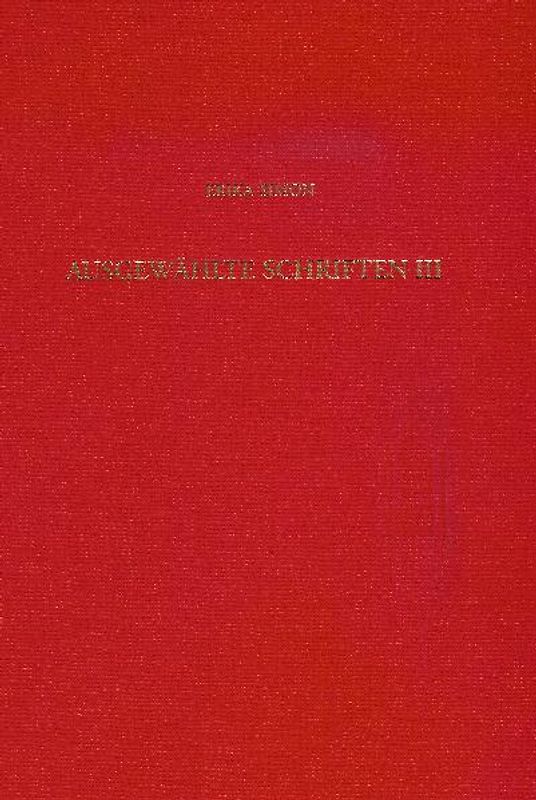 Ausgewählte Schriften