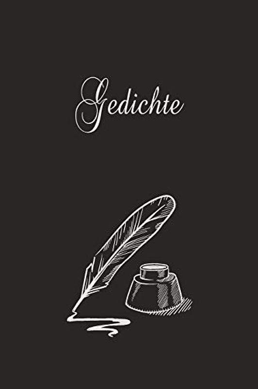 Gedichte: Mein Reimebuch zum Selberschreiben als Lyrik- und Text- Sammlung oder Poetry Slam Buch | ca A5 im Tintenfass Design