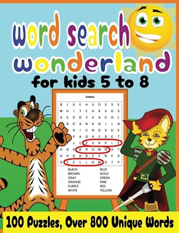Word Search Wonderland for Kids 5-8: 100 Puzzles, Over 800 Unique Words, Educational, Large Font, Exciting and Fun