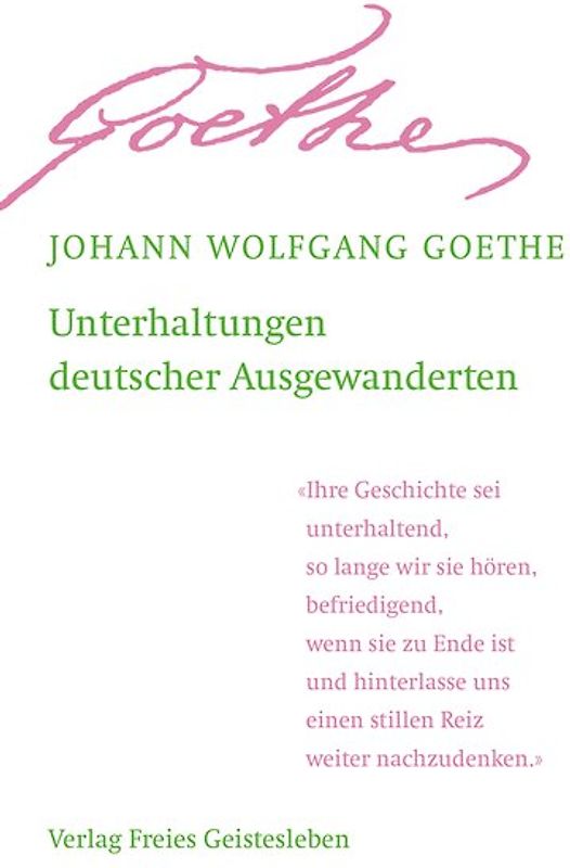 Unterhaltungen deutscher Ausgewanderten