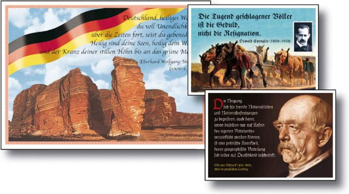 Postkartensatz "Deutsche Sinnsprüche"