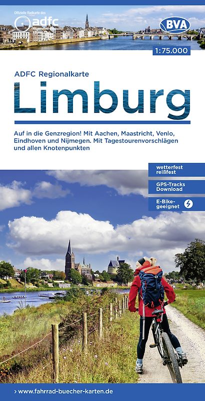 BVA ADFC Regionalkarte Limburg, mit Knotenpunkten 1:75.000