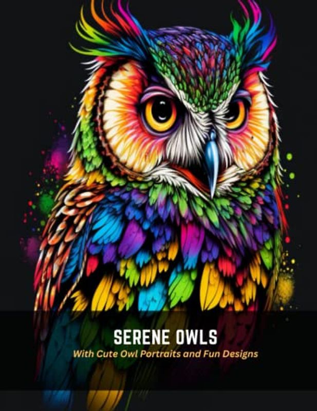 Serene Owls: With Cute Owl Portraits and Fun Designs