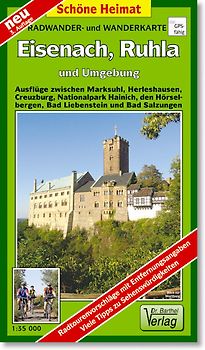 Radwander- und Wanderkarte Eisenach, Ruhla und Umgebung