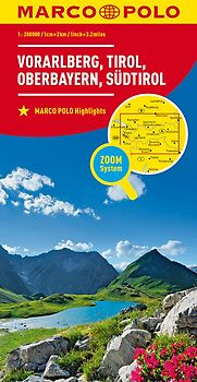 MARCO POLO Regionalkarte Österreich 03 Vorarlberg, Tirol 1:200.000