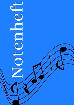 Notenheft: DIN A5 Notenlinienheft | 60 Seiten mit 12 Notenzeilen / Systeme pro Blatt | Papier 90g/m² | Musikheft mit Notenlinien