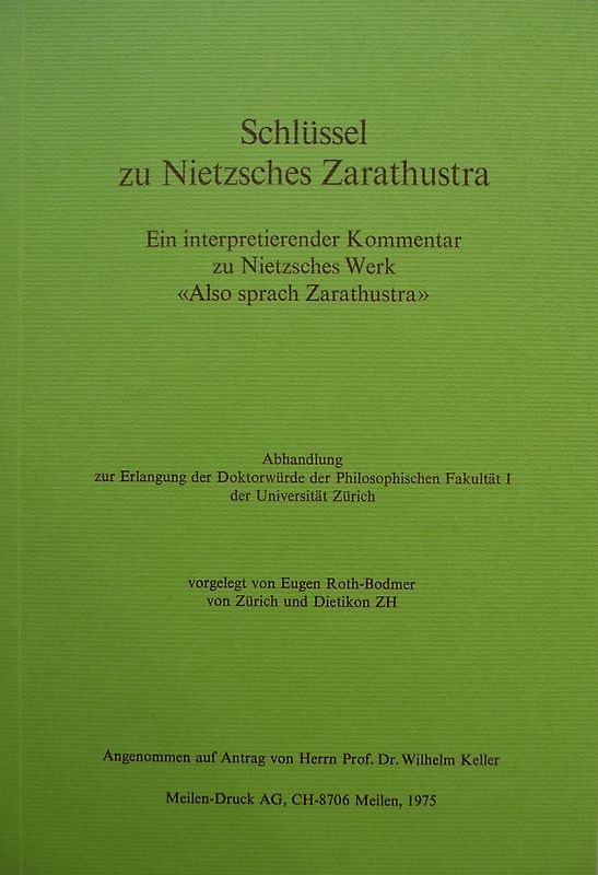 Schlüssel zu Nietzsches Zarathustra