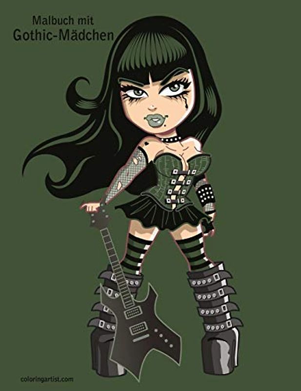 Malbuch mit Gothic-Mädchen