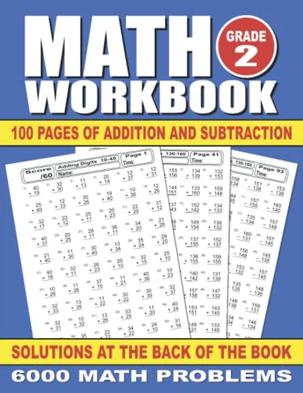 Addition and Subtraction Workbook 2nd Grade: Timed Math Drills 2nd Grade