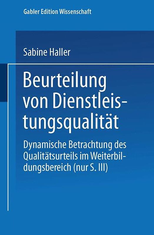Beurteilung von Dienstleistungsqualität