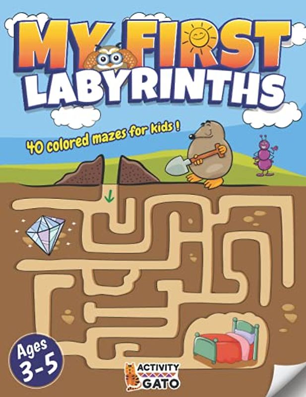 Mazes for kids ages 3-5: My first Activity book for kids ages 3,4,5 Fun educational games for toddlers, Brain games puzzle book, Brain teaser for ... for preschoolers kindergarden Large print