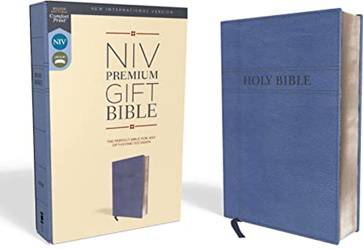 Niv, Premium Gift Bible, Leathersoft, Navy, Red Letter Edition, Comfort Print