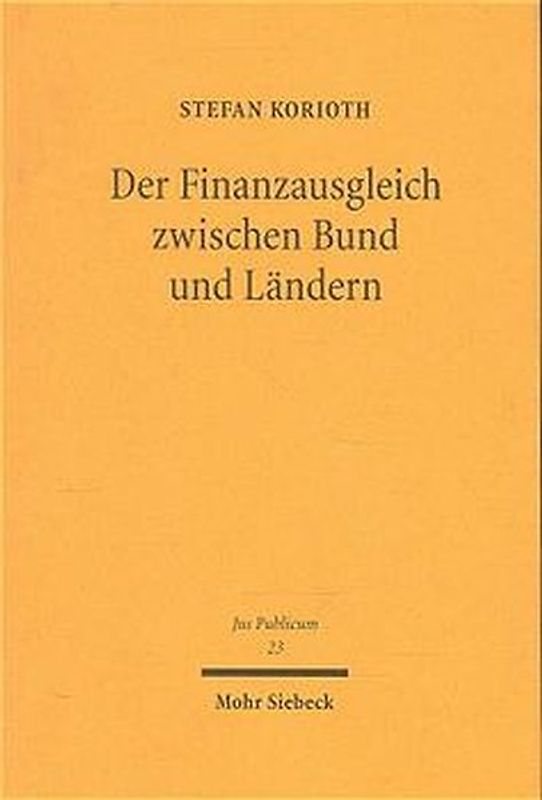 Der Finanzausgleich zwischen Bund und Ländern