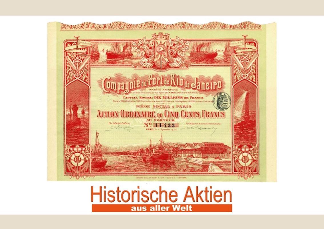 Historische Aktien aus aller Welt (Tischaufsteller DIN A5 quer)