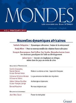 Mondes, N° 3, Printemps 2010 : Nouvelles dynamiques africaines - Delapalme, Nathalie
