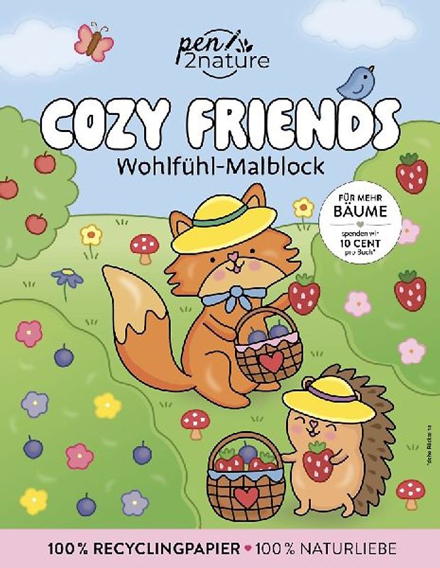 Cozy Friends: Wohlfühl-Malblock Cozy Coloring | Ausmalen und entspannen