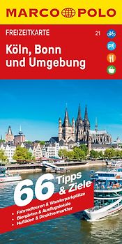 MARCO POLO Freizeitkarte 21 Köln, Bonn, Ahrtal, Siebengebirge 1:110.000