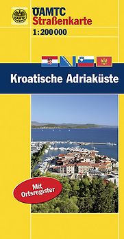 ÖAMTC Urlaubskarte Kroatische Adriaküste 1:200 000