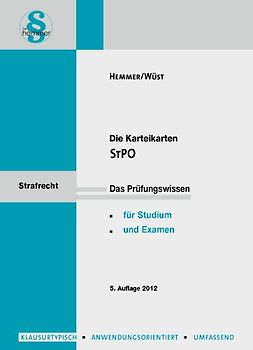 Karteikarten Strafprozessordnung