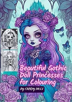 Beautiful Gothic Doll Princesses for Colouring