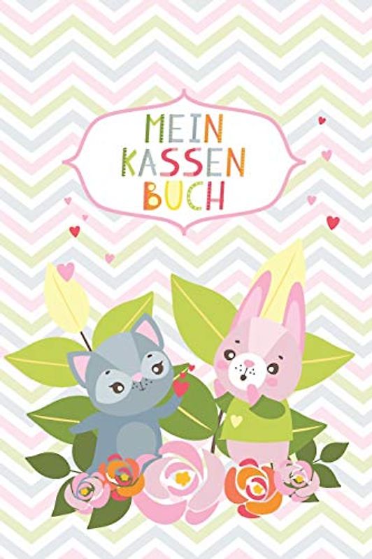Mein Kassenbuch: einfaches Kassenbuch für Kinder - Einnahmen Ausgaben Übersicht - Erlerne den Umgang mit Geld - Tiere rosa - Geschenkbuch – 120 Seiten - ca. DIN A5