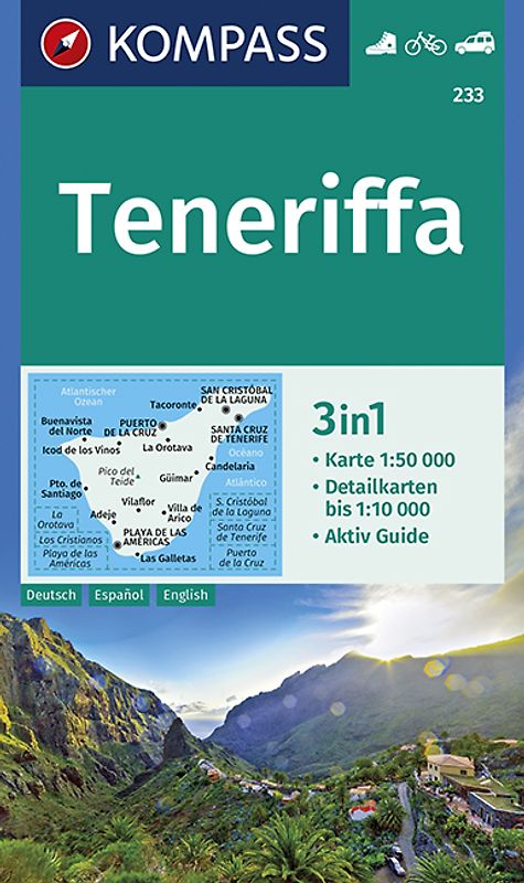 KOMPASS Wanderkarte 233 Teneriffa 1:50.000