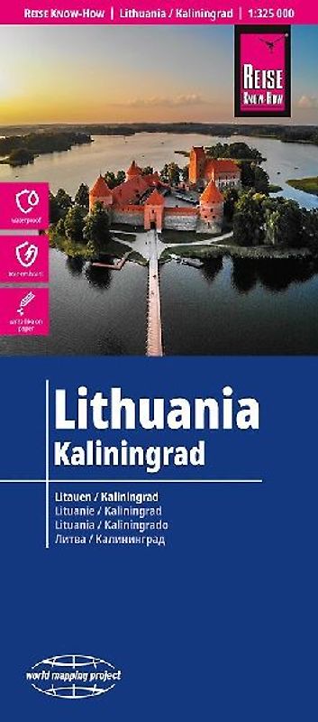 Reise Know-How Landkarte Litauen und Kaliningrad | Lithuania and Kaliningrad (1:325.000)