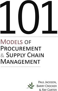 101 Models of Procurement and Supply Chain Management