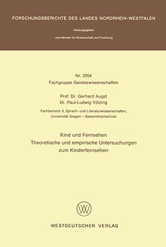 Kind und Fernsehen