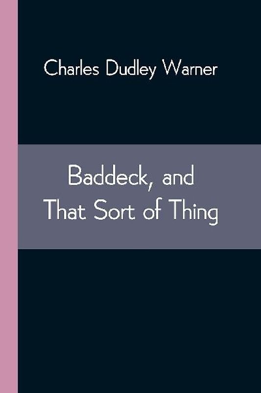 Baddeck, And That Sort Of Thing