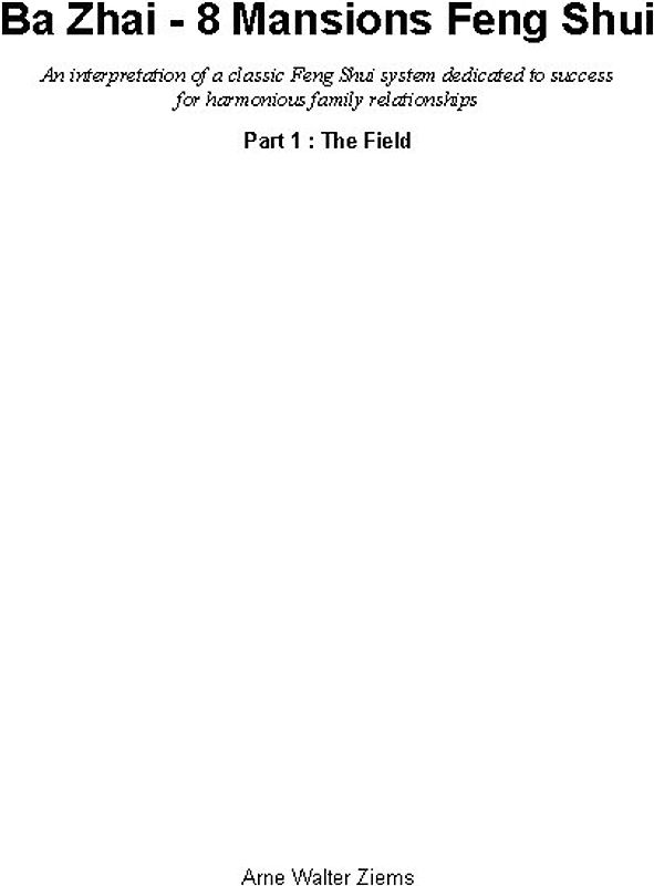 Ba Zhai - 8 Mansions Feng Shui