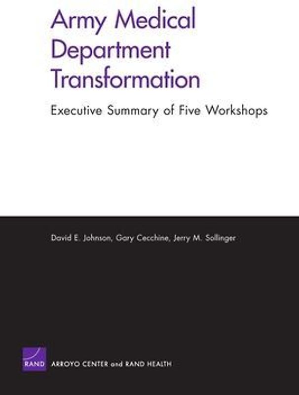 Army Medical Department Transformation