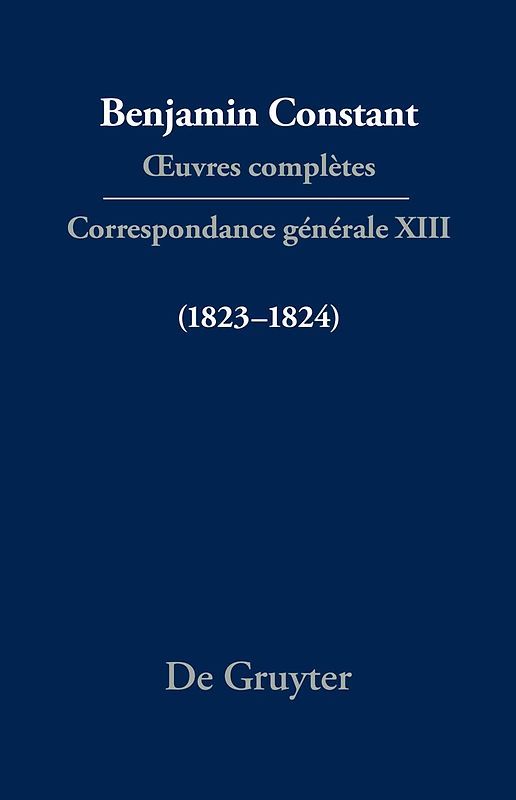 Correspondance générale 1823–1824