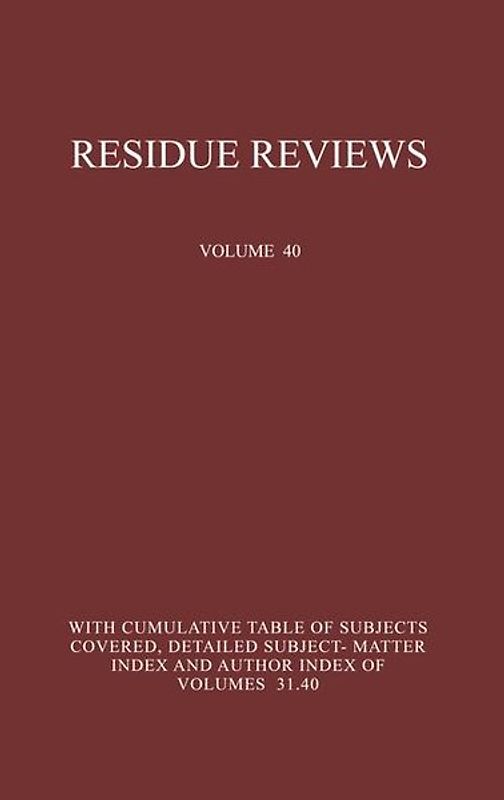 Residue Reviews